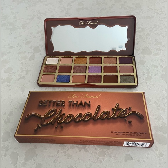 Too Faced Better Than Chocolate Cocoa Infused Eye Shadow Palette 18 Colors- New - Picture 8 of 11